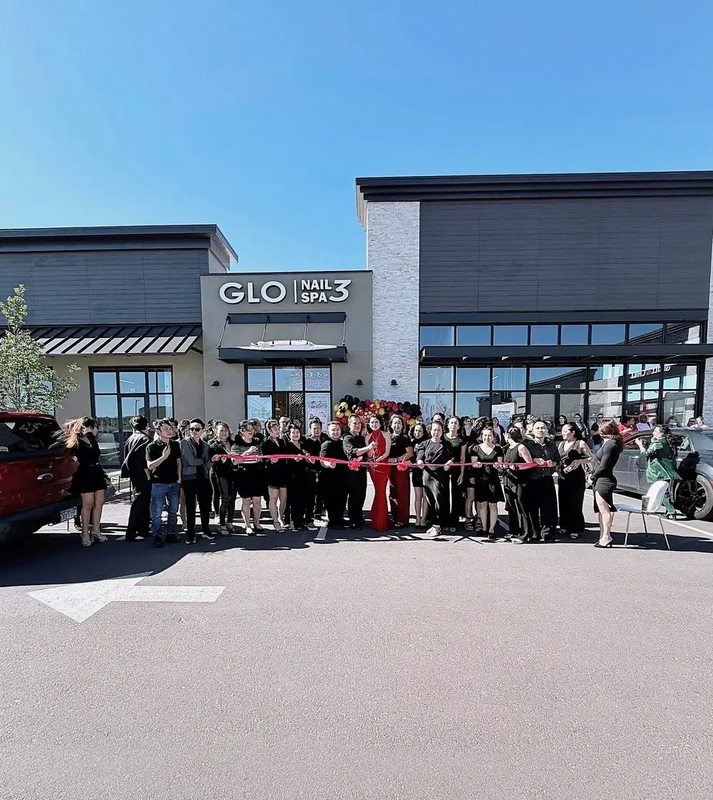 Grand opening ribbon-cutting at GLO Nail Spa